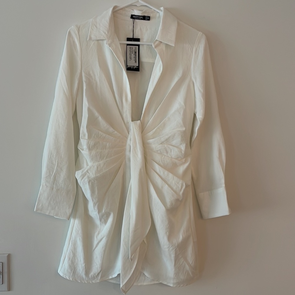 Nasty Gal white shirt dress
